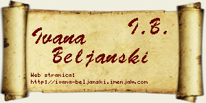 Ivana Beljanski vizit kartica